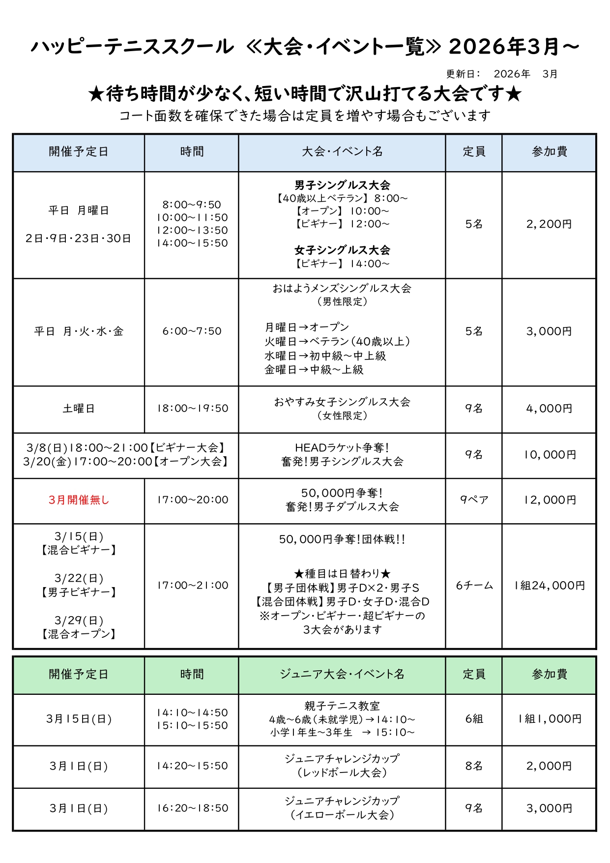 大会・イベント